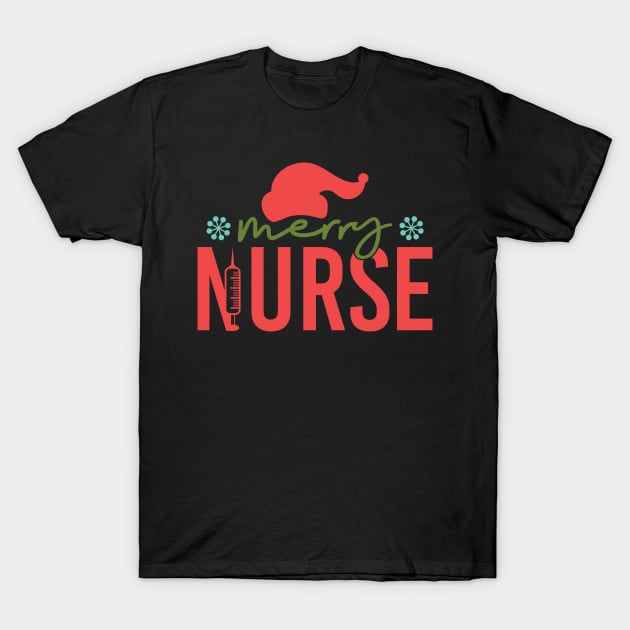 Merry Nurse T-Shirt by MZeeDesigns